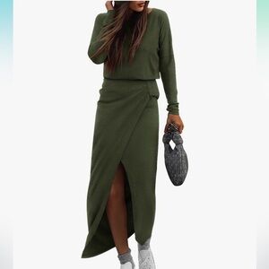 NWT Chic Olive Long Sleeve Dress